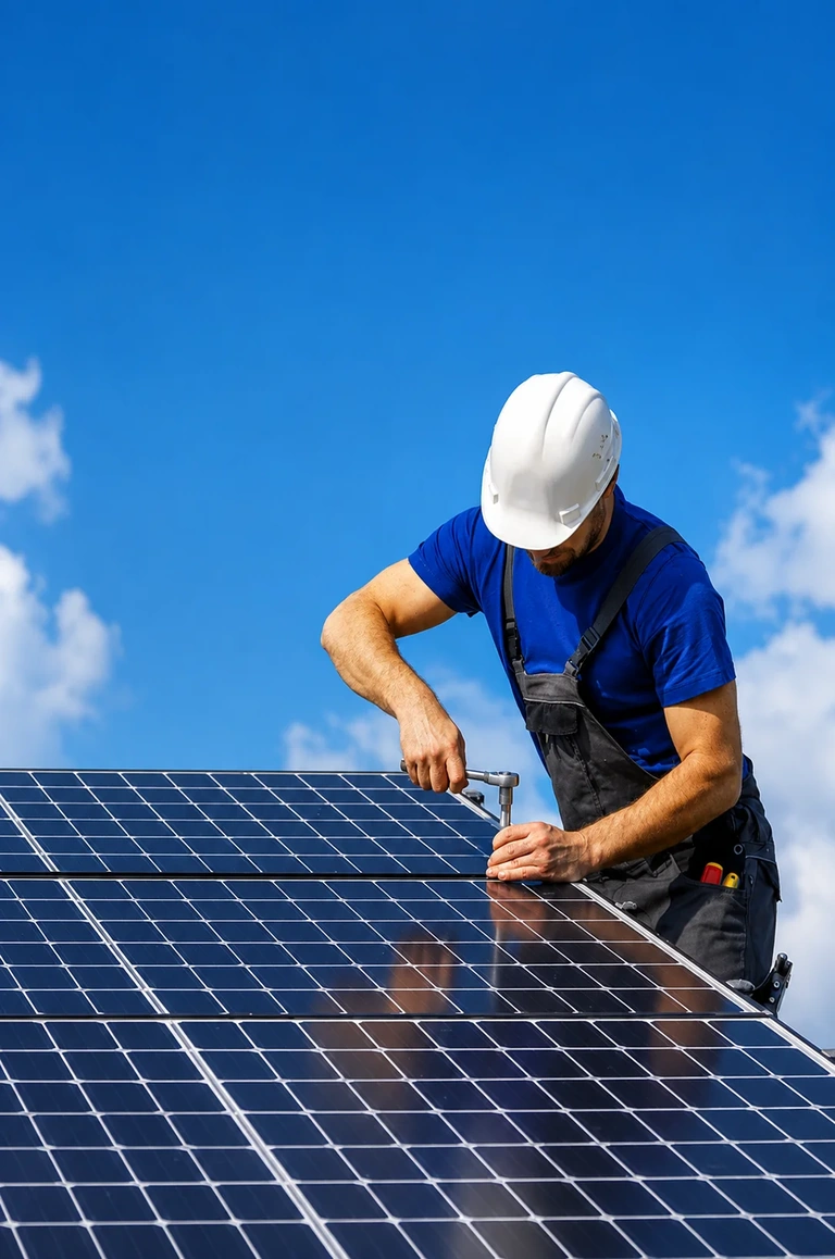 Commercial solar panel installation for shops and business buildings by Rayora Solar Energy in Malappuram