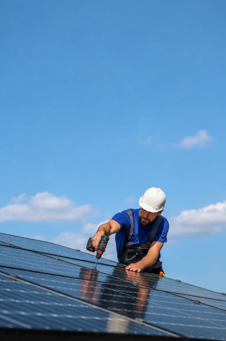 Industrial solar power plant setup for factories and commercial buildings by Rayora Solar Energy in Malappuram