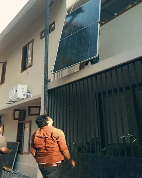 Completed residential solar installation in Malappuram